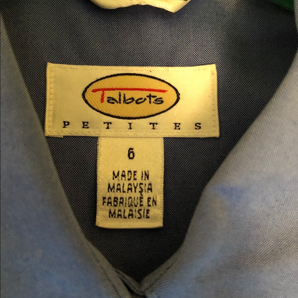 Talbots Petites blue dress shirt - Picture 3 of 3